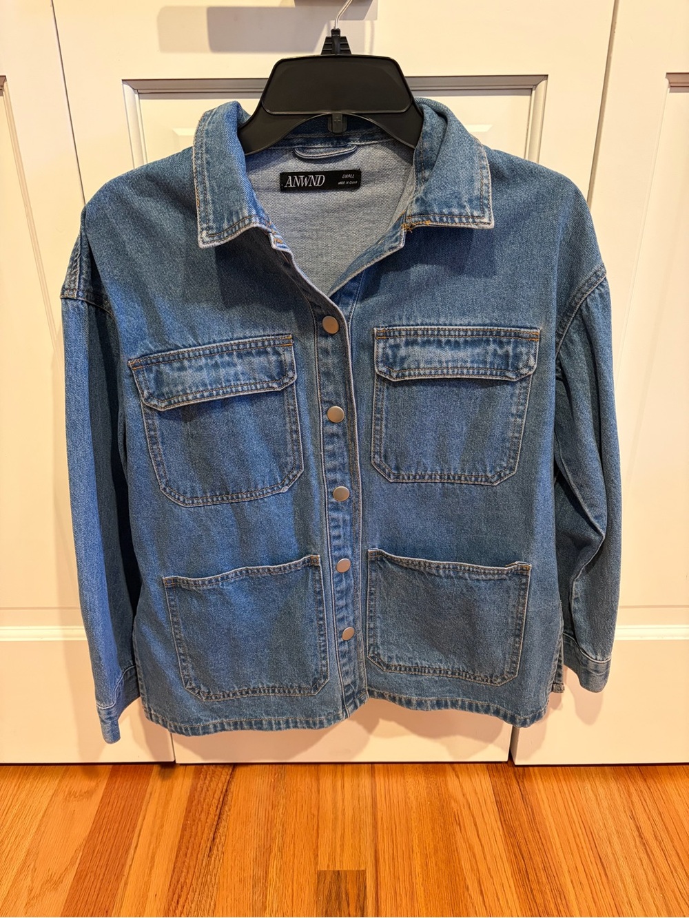 AMVND Women's Light Blue Denim Utility Jacket